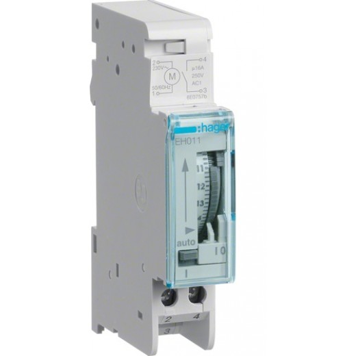 Χρονοδιακόπτης ράγας με εφεδρεια HAGER EH011