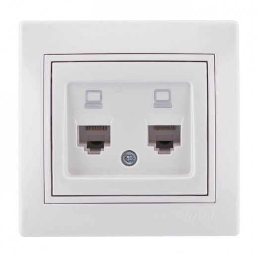 Διπλη Πριζα data cat 6 (υπολογιστη) Mira